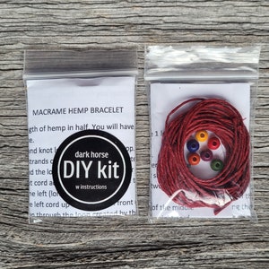 DIY Macrame Hemp Bracelet Kit with Rainbow Beads image 5