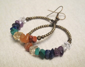 Chakra Hoop Earrings