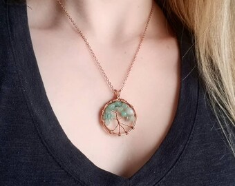 CUSTOMIZE Tree of Life Pendant Copper Necklace - small