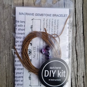 DIY Macrame Gemstone Bracelet Kit image 2