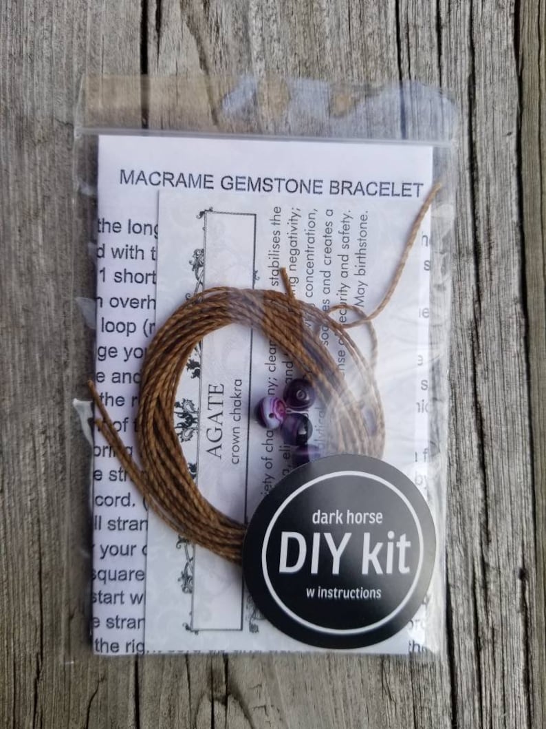 DIY Macrame Gemstone Bracelet Kit image 2