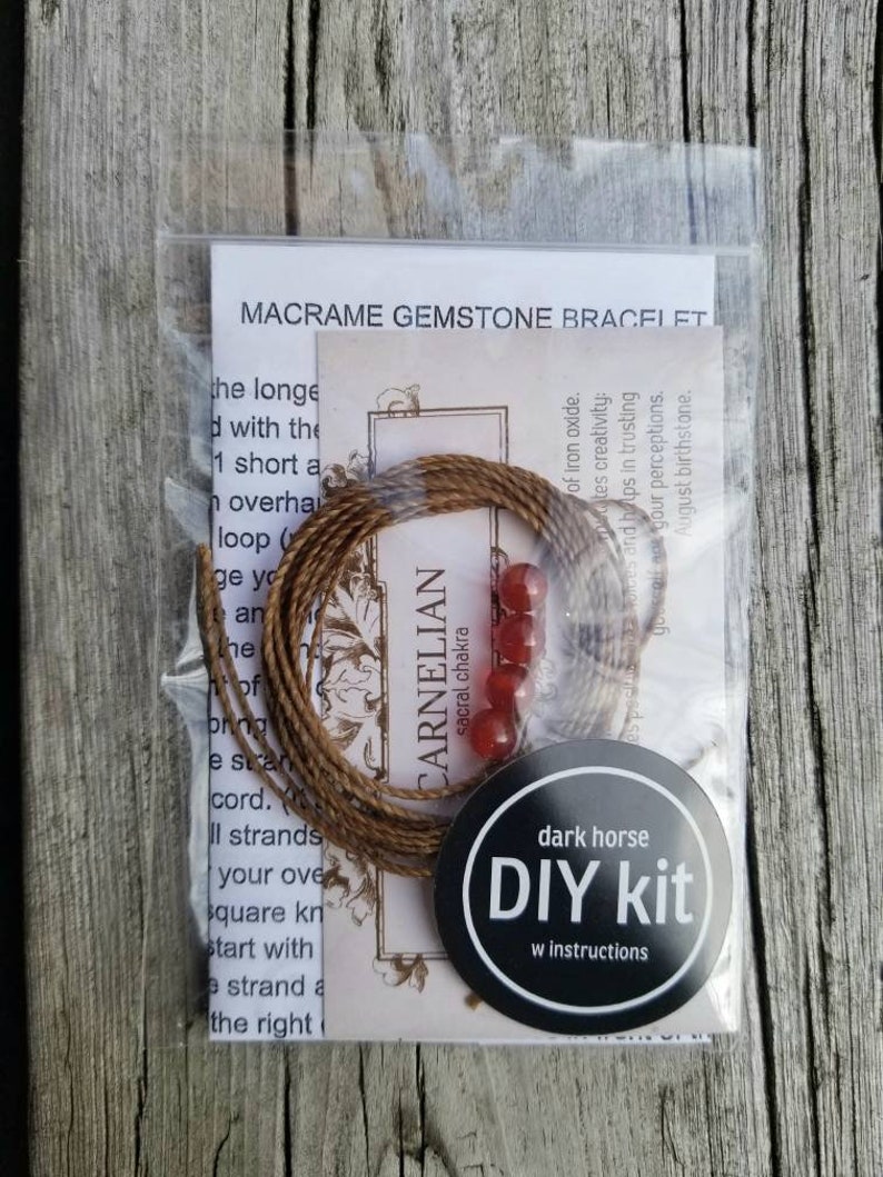 DIY Macrame Gemstone Bracelet Kit image 4
