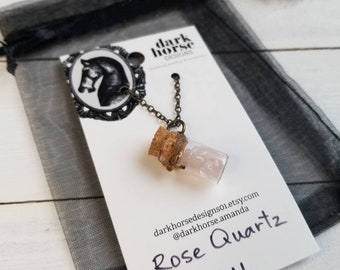 Gemstone Mini Jar Necklace