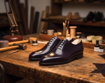 Handmade Wholecut Oxford Dress Shoes – High Shine Leather, Formal Footwear