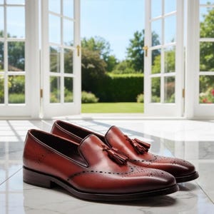 Men\'s Red Loafers Suede Leather Imported Wedding Party Dress Shoes Mens Suede Driving Shoes | Fast Shipping | Just Men main image 4