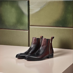 Handmade Leather Zipper Dress Boots: Ankle High Elegant Footwear