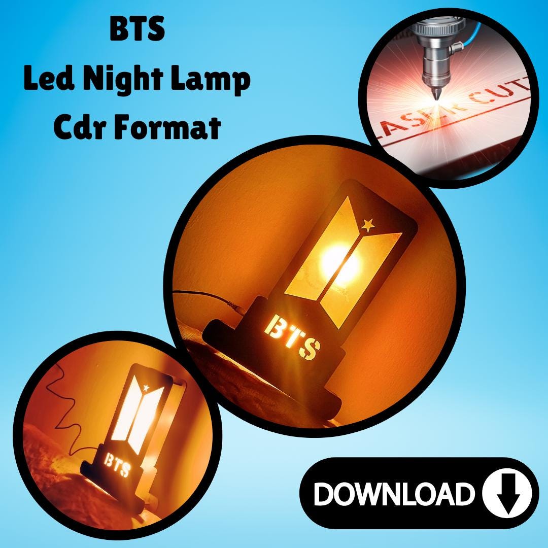 BTS Led Lamp Cdr Format | Instant Download | Digital BTS File - Etsy