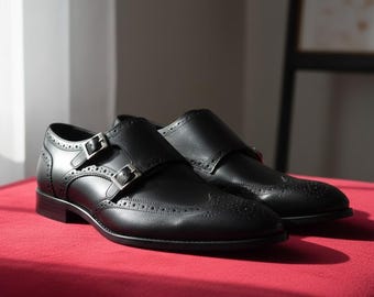 Handmade Two-Tone Leather Oxford Shoes: Brogue Dress Shoes By ZeeStore313