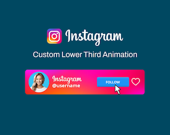 Aangepaste geanimeerde Instagram-volgknopoverlay: videorollen en TikTok