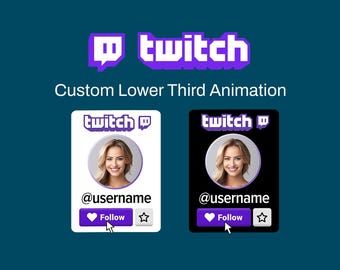 Aangepaste geanimeerde Twitch Follow-knopoverlay met Sound FX