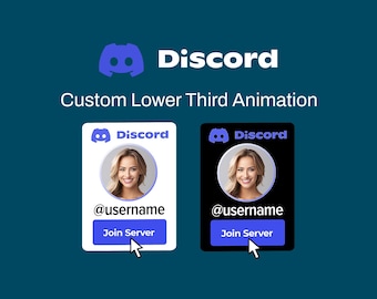 Geanimeerde Discord-volgknop: onderste derde streamer-overlay met geluid