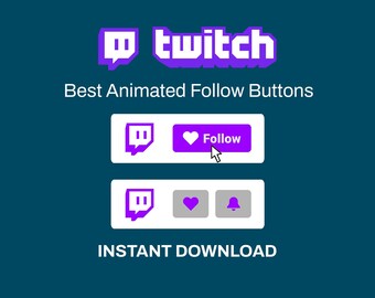 Geanimeerde Twitch Follow-knop stream-overlay: Sound FX (directe download)