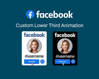 Aangepaste geanimeerde Facebook-volgknopoverlay: geluidseffecten (MOV en MP4)
