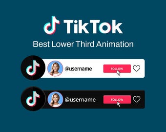 Aangepaste geanimeerde TikTok-volgknop: lagere derde overlay met Sound FX