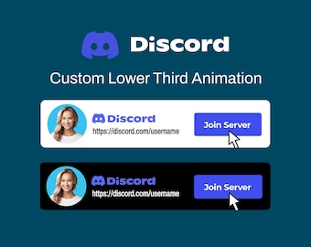 Geanimeerde Discord-volgknop voor stream-overlay: aangepaste sociale media lagere derde waarschuwingen voor streamers