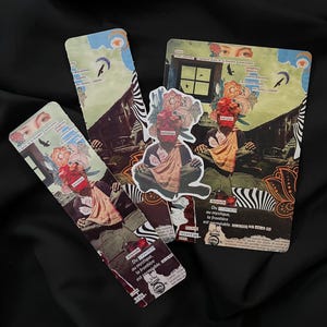 Aréopage - Lot papeterie à partir d'oeuvres de collages - cartes, sticker, marque-page