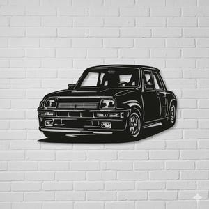 R5 Turbo car SVG file for cutting. Ideal for laser cutting, Cricut, Silhouette, sublimation, engraving... Wall art decoration