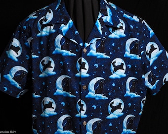 NEW! Crescent Mooncat limited-edition ultra-high quality men's shirt