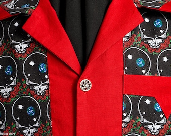 NEW! Legend of the Grateful Dead extremely-high quality ultra-limited-edition men's shirt, red