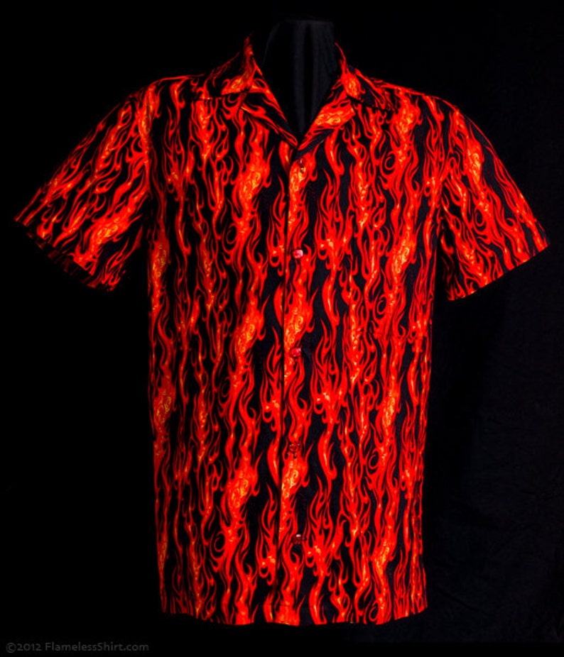 On Fire Limitededition Ultrahigh Quality Men's Shirt Etsy