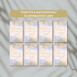Positiv und motivierend 50 Affirmation Karten Deck Set, druckbare 50 Affirmation Karten Deck Set, Vision Board druckbare Karten Set