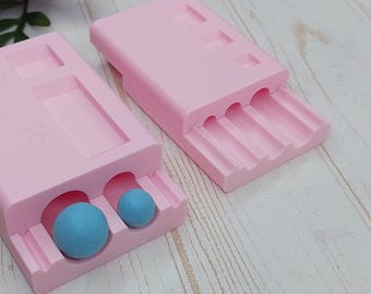 Polymer Clay Perlenroller / Perlenwerkzeug, 2 Größen (6–8–10 mm und 12–16 mm) | Eco Kunststoff Werkzeug für Runde Perlen & Schmuckherstellung