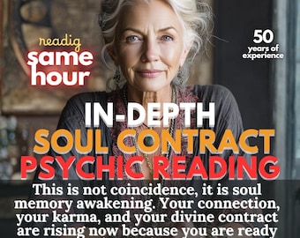 Soul Contract Psychic Reading Karmic Love & Past Life Analysis Personalized PDF with Medium Guidance Custom Future Love Karma  Past Life