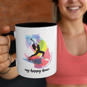 Yoga Mug Gift Gift for Pilates Pilates Happy Hour Hour Personalized Mug Mug Available Sizes Sizes Eleven Ounce Ounce Fifteen Ounce Ounce