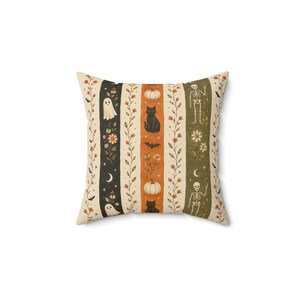 Halloween Pillow Cover Home Decor Black Cat Halloween Cushion Decoration Autumn Style Aesthetic Decor Home Accent Living Room Spooky Design image 3