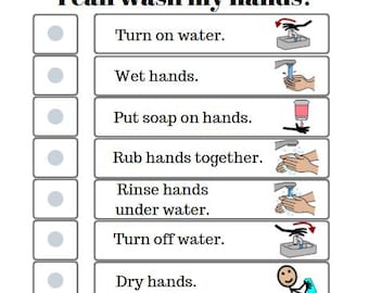 Visual Task Analysis, Daily living skills, special education, life skills, hygiene tasks, functional communication, autism visual support