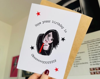 Emo Birthday Card | Pop Punk Scene Greeting, Alternative Music Fan