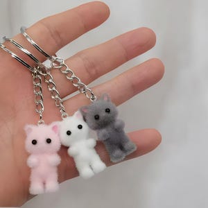 Sleutelhanger cartoon massaal kat | Kawaii kattensleutelhanger | Schattige dierensleutelhanger Cadeaus voor dames en heren