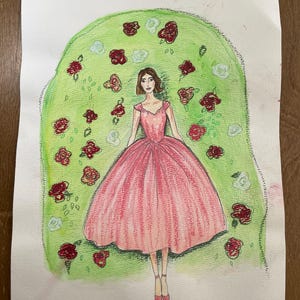 Pink rose lady