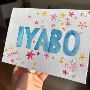 Personalised Name Card – Hand-Painted Floral Greeting, Custom Watercolour Design