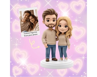 Custom 3D Cartoon Resin Figurine, Personalized Anime Doll, Valentine's gifts