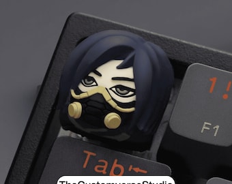 Custom Valorant Viper Keycap | 3D Resin Artisan Keycap for Mechanical Keyboard | Gift for Gamer | Cross Switch Compatible