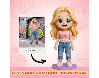 Personalized Cartoon Figurine – Custom 3D Portrait, Handmade Keepsake