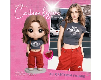 Custom 3D Cartoon Resin Figurine, Personalized Anime Doll