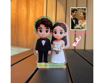 Custom Cartoon Acrylic Standee, Personalized Photo Gift, Anime Style