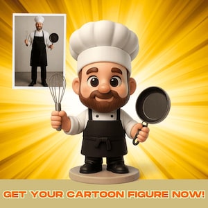 Custom 3D Cartoon Figurine- Personalized Mini Figure from Photo, Custom Portrait Cartoon Figure for Him/Her, Personalized Keepsake Gift