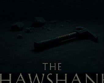 Shawshank Redemption Poster - Dark Cinematic Wall Art Print - Modern Movie Decor - Digital Download