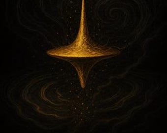 CUSTOM Poster - Spinning Top Totem Art, Dream Layers Gold Print, Nolan Movie Decor - Digital Download