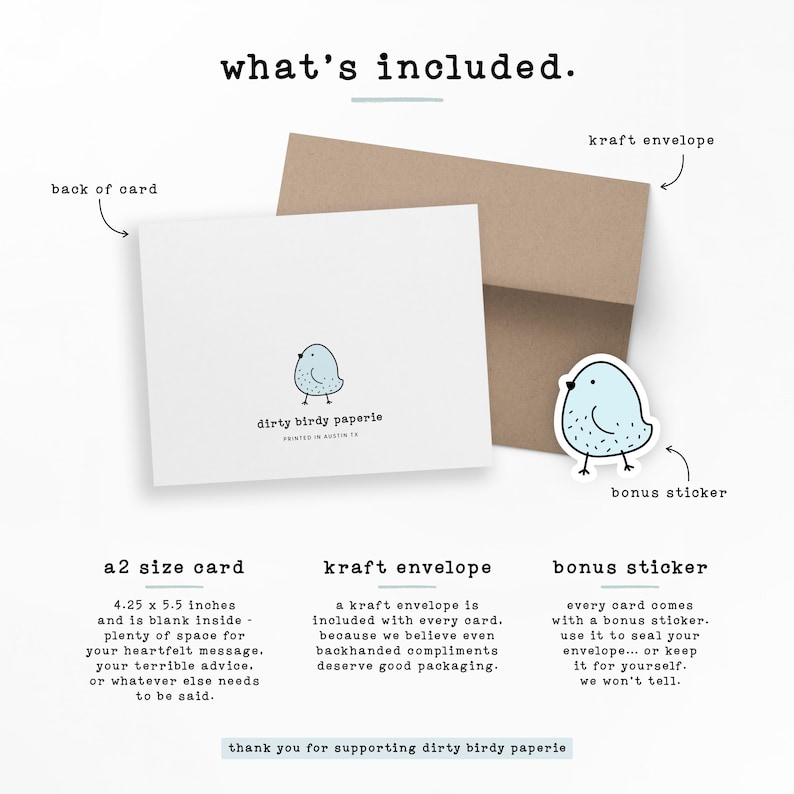 The image is a collage of two images: a small blue bird on a white background and a brown envelope with a blue bird on it.