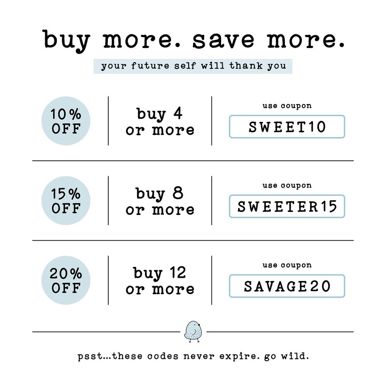 buy more. save more. your future self will thank you