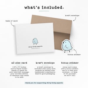The image is a collage of two images: a small blue bird on a white background and a brown envelope with a blue bird on it.