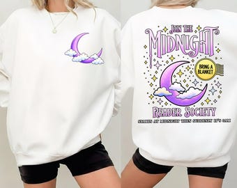 Join the midnight Shirt, Late Night Reading Book Club Tee, Bookish Shirt, Night Owl Reader Shirt, Librarian Booktrovert Tee, Book Lover Gift