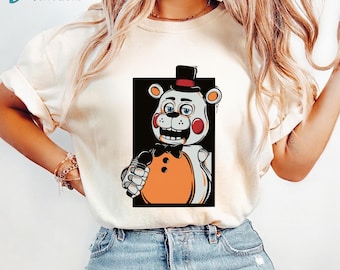Five Nights at Freddy's Shirt, FNAF Animatronic Horror Game Inspired Tee, Funtime Freddy, Video Game Sweatshirt, Horror Gamer Gift Idea