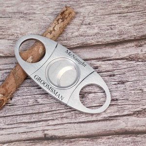 Personalized Cigar Cutter, Engraved Cigar Cutter for Men Gift for Dad, Boyfriend gift Groomsman Gift proposal, Custom Cigar Accessoriesc