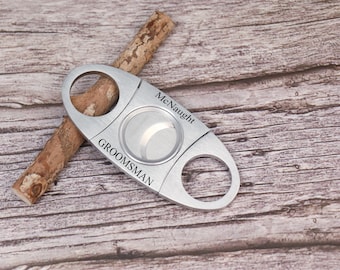 Tagliasigari personalizzato, tagliasigari inciso per uomo, regalo per papà, regalo per fidanzato, regalo per sposo, proposta di matrimonio, accessori per sigari personalizzati