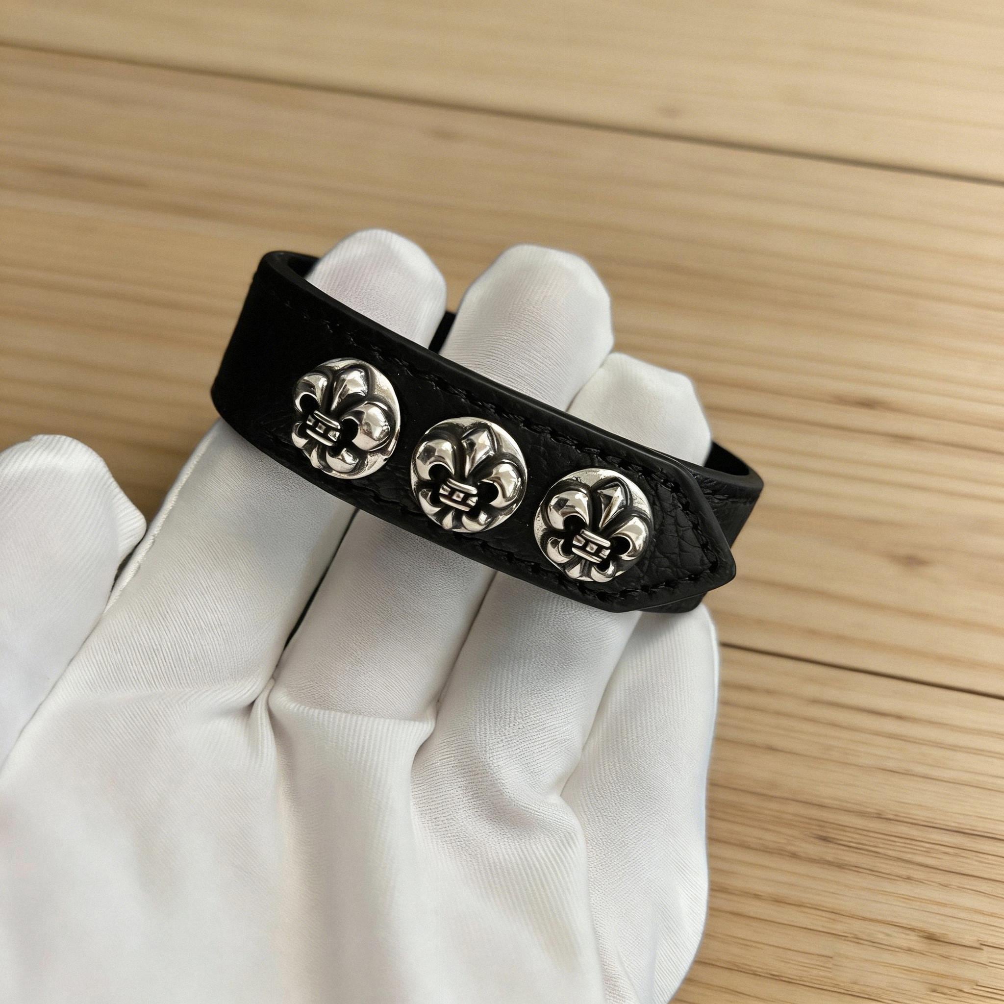 Chrome Hearts Leather Cuff - Etsy